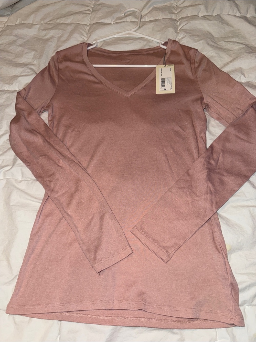 a new day Women's Long Sleeve V-Neck Top - Rose